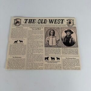 Vintage 1974 Time Life Books The Old West Series Promo Brochure Poster 1970s